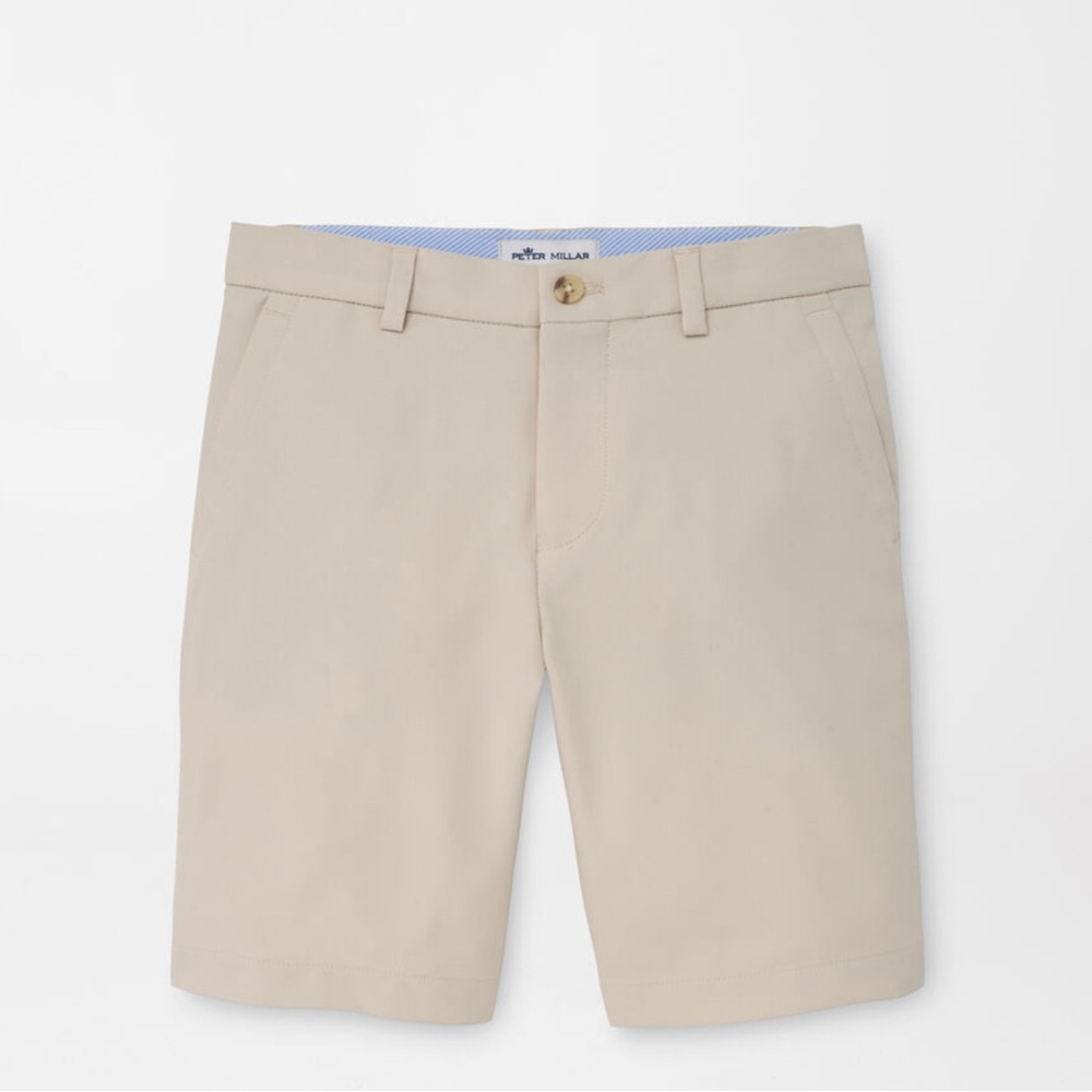 Like New Peter Millar Salem Youth Performance Shorts in Stone YXL (13-14)